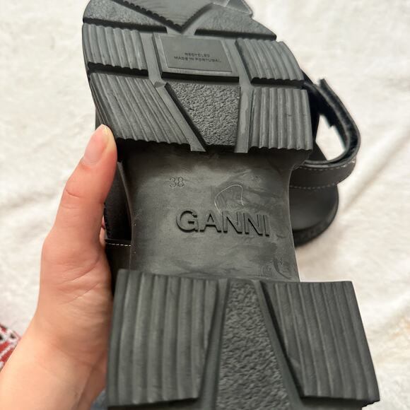 Ganni Chunky Strappy Rubber Fisherman Sandals. - Picture 9 of 9